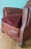 French leather club lounge chair - SOLD